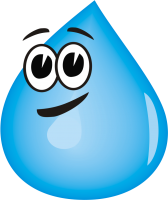 a happy water drop